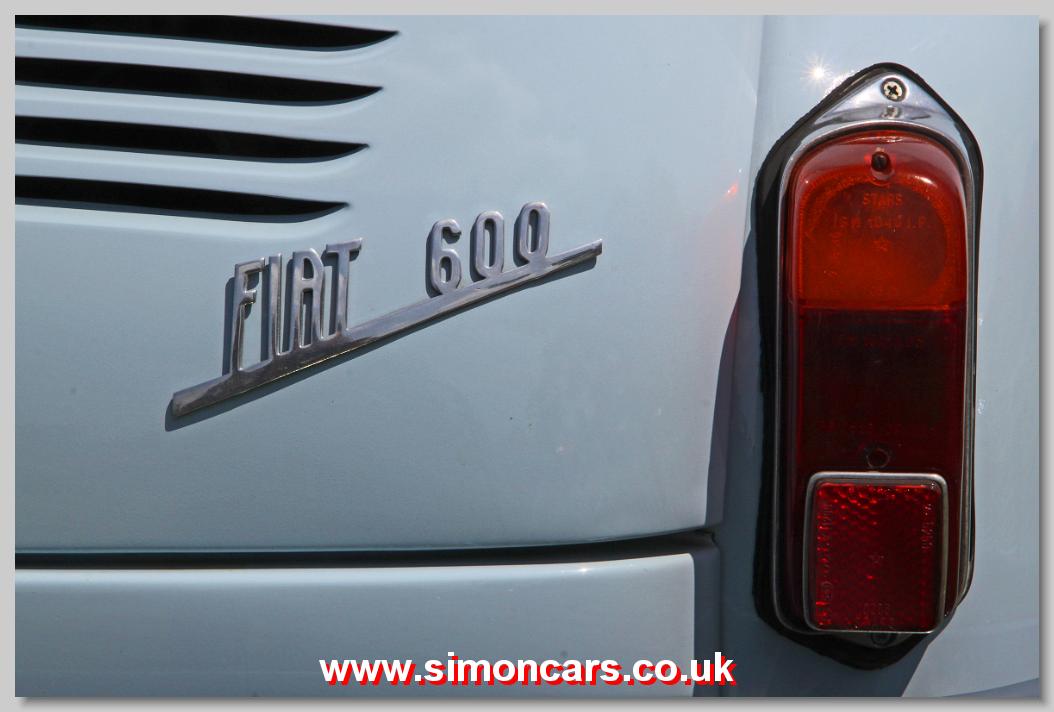 Fiat 600 600D Multipla Front Metal Emblem Stemma Genuine NOS